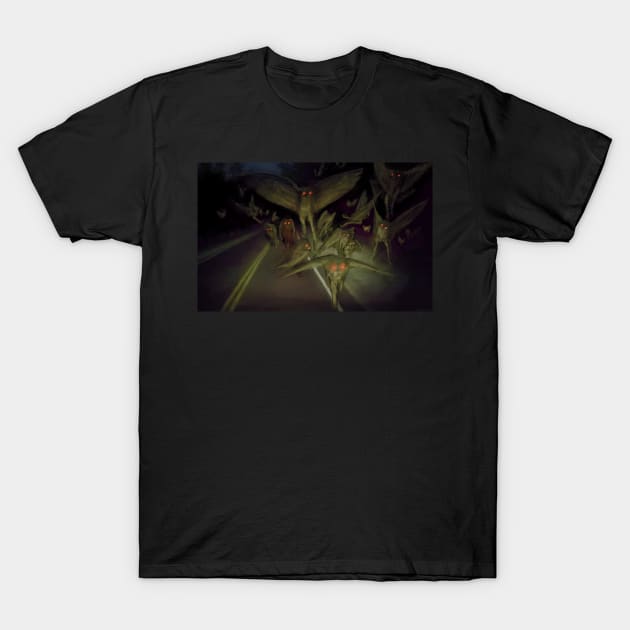 Mothmen Cluster T-Shirt by cinemamind